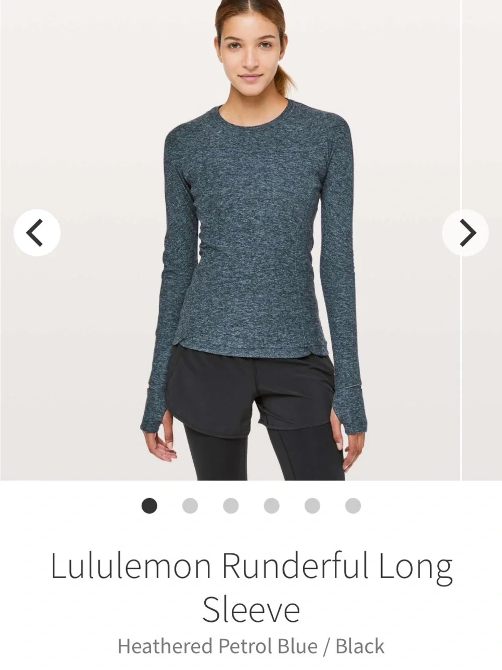 lululemon athletica Heathered Petrol Blue Runderful Long Sleeve Top
